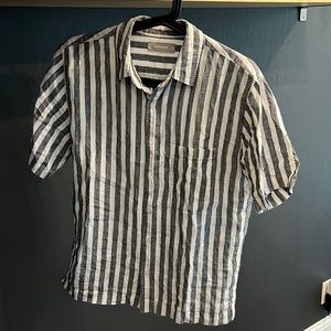 Everlane Striped Linen Button Up